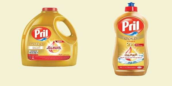 مایع ظرفشویی پریل طلایی کف پایدار یکنواخت